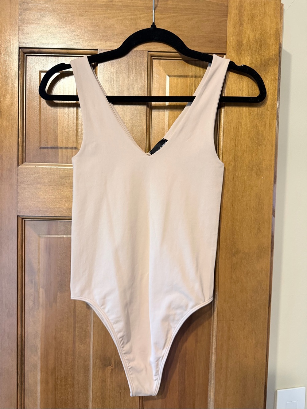 V-Neck Cream Women’s Bodysuit
